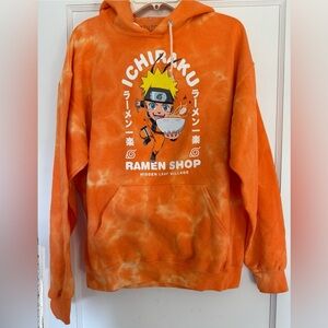 Bioworld Naruto Shippuden Anime Unisex Ichiraku Ramen Shop Tie-Dye Hoodie Sz L